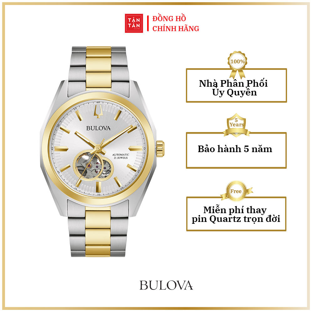 Đồng Hồ Thời Trang Nam Bulova Surveyor Automatic 98A284 42mm