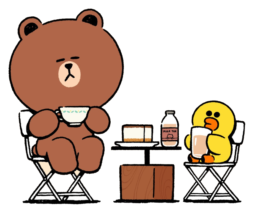 Sticker cony and brown decal dán laptop , điện thoại hình dán trang trí