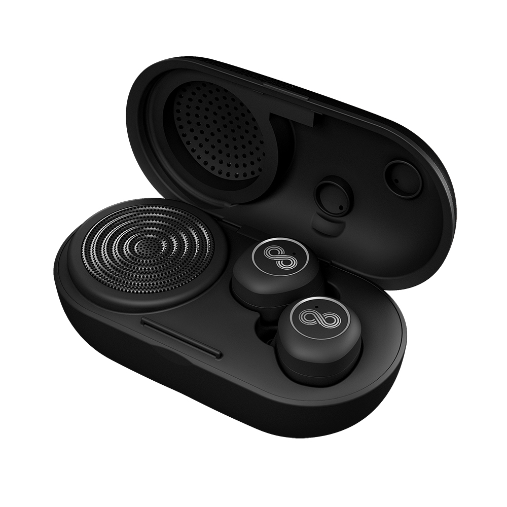 Tai nghe Earbuds True Wireless Texet-Crossloop - Tích hợp loa ngoài - Thiết kế 2 trong 1 độc đáo - Hàng chính hãng