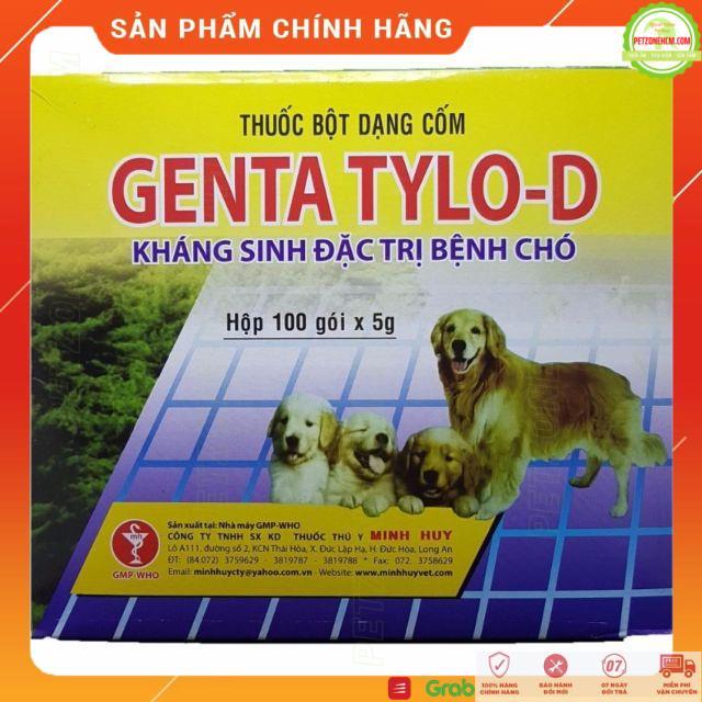 Combo cốm Genta Tylo D  một gói 5g dành cho chó mèo