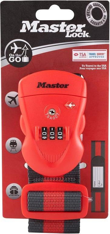 Dây đai du lịch Master Lock 4702EURDRED