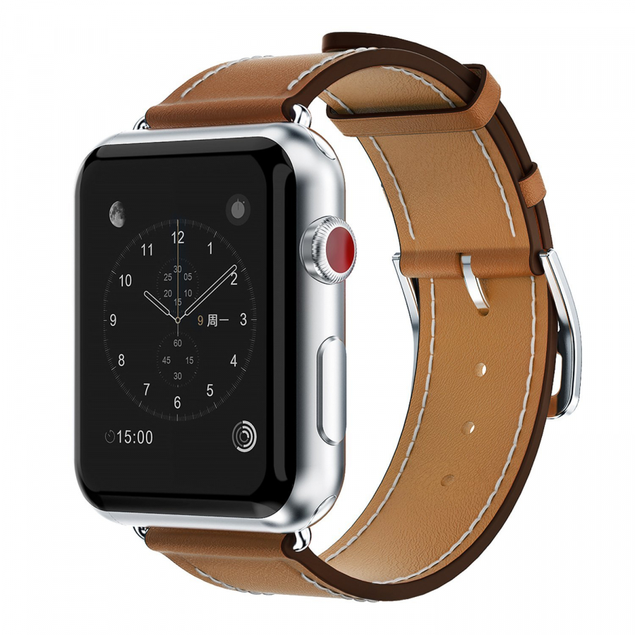 Dây đeo thay thế cho Apple Watch kiểu dáng da cao cấp _38mm_Nâu