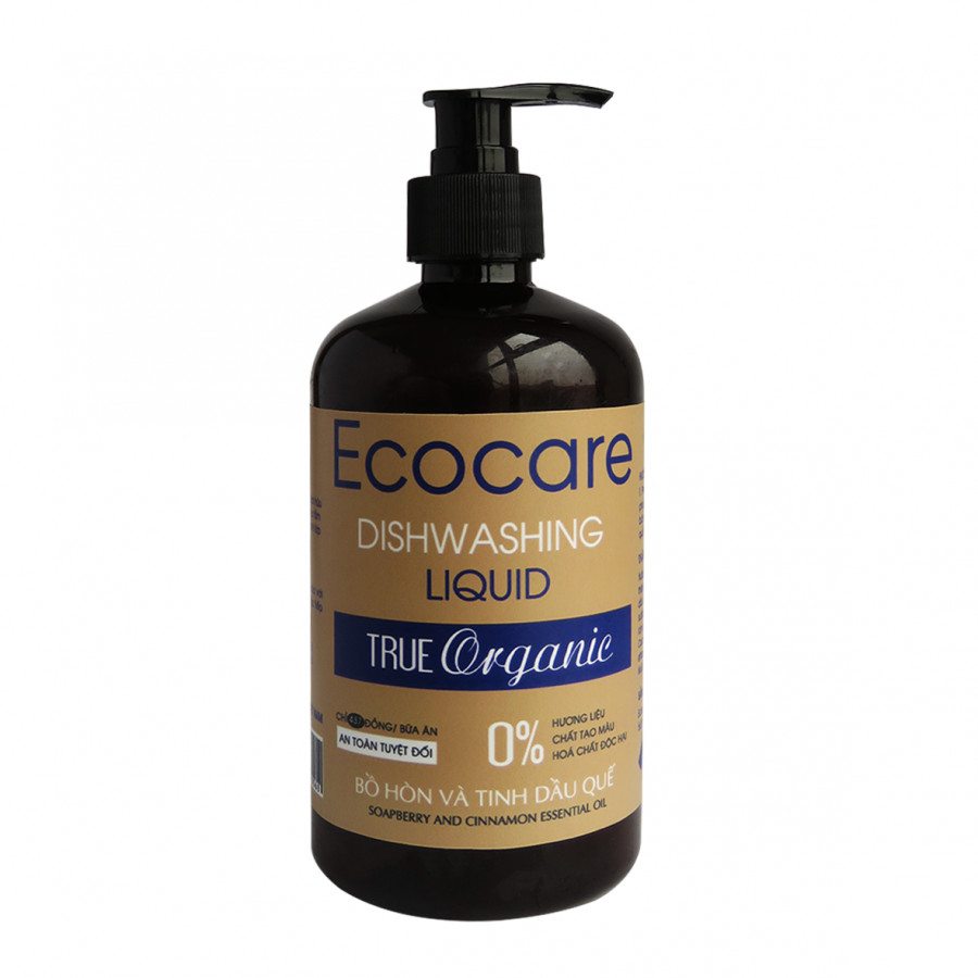 Nước Rửa Chén Hữu Cơ Bồ Hòn Và Tinh Dầu Quế 500ml thương hiệu Ecocare