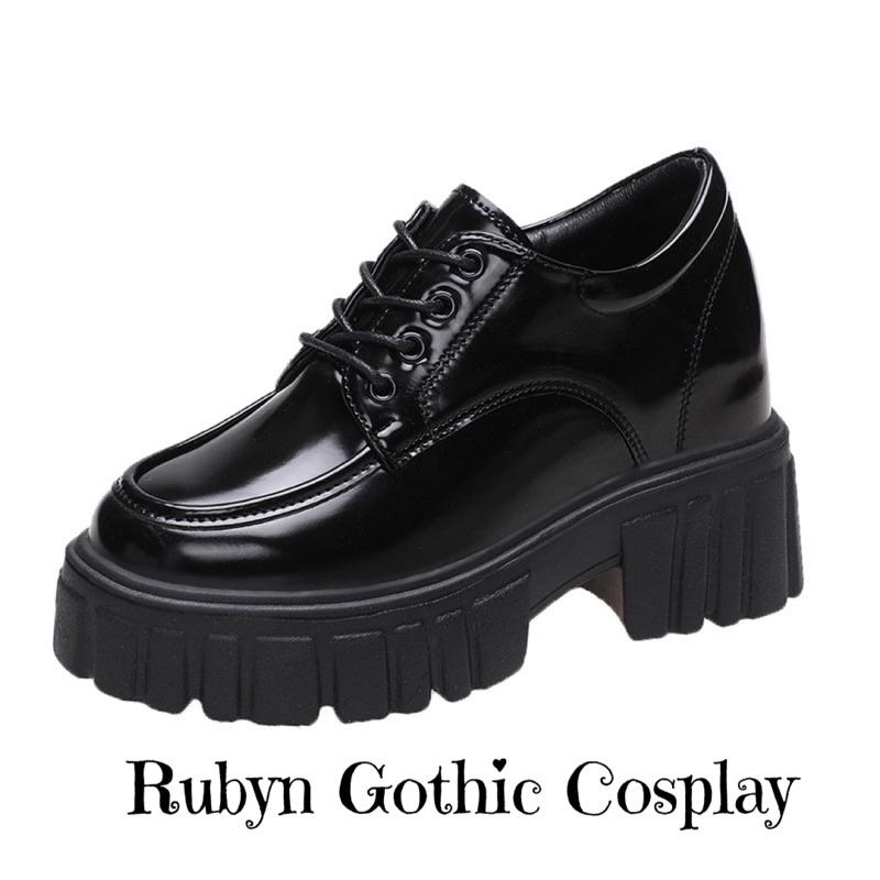 Giày Oxford Gothic độn đế 8cm hack chiều cao ( Size 34-39)