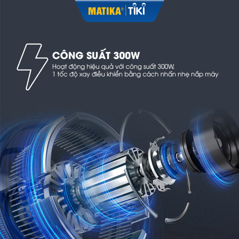 Máy Xay Thịt MATIKA 2L Cối Thủy Tinh MTK-3220, Hàng Chính Hãng