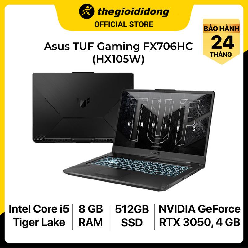 Laptop Asus FX706HC i5 11400H/8GB/512GB/4GB RTX3050/17.3&quot;F/144Hz/Win11/(HX105W)/Đen - Hàng chính hãng