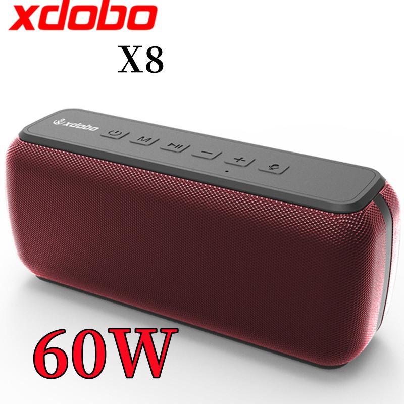 Loa Bluetooth không dây XDOBO X8 60W Di động ngoài trời Chống thấm nước Cột âm thanh Loa siêu trầm TWS Thanh âm thanh vòm 360 độ Màu sắc: X8 60W Đỏ