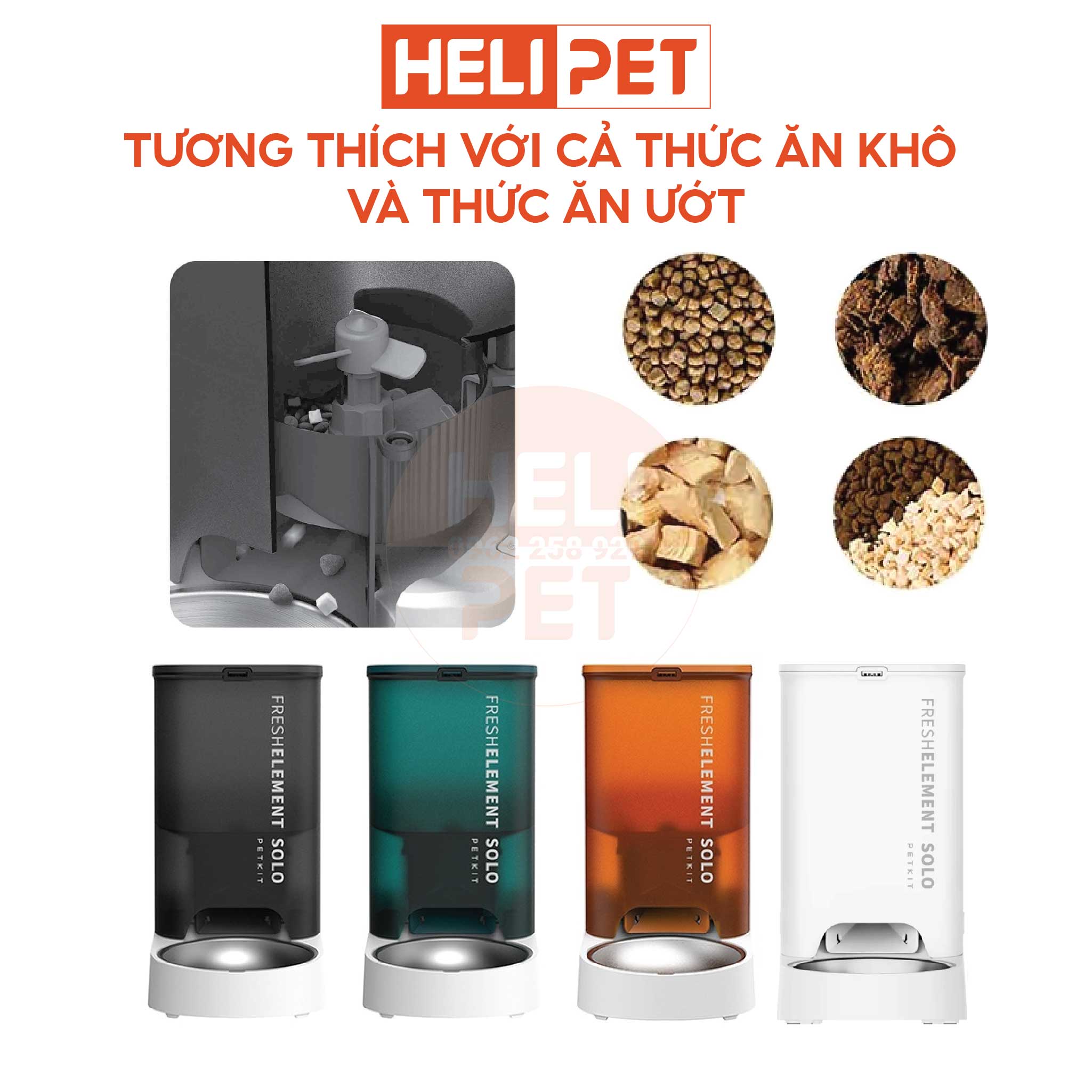 Máy Cho Ăn Tự Động Petkit Máy Cho Chó Mèo Ăn Fresh Element Solo- HeLiPet