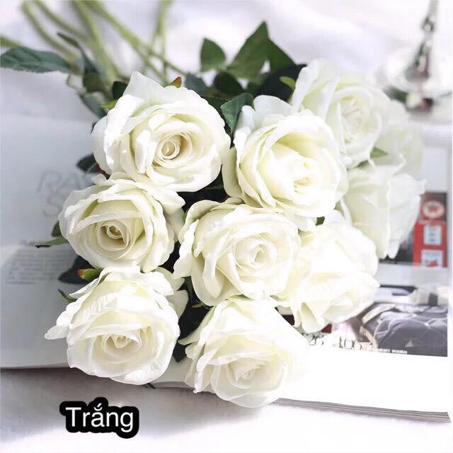 Hoa lụa, hoa hồng nhung cao cấp