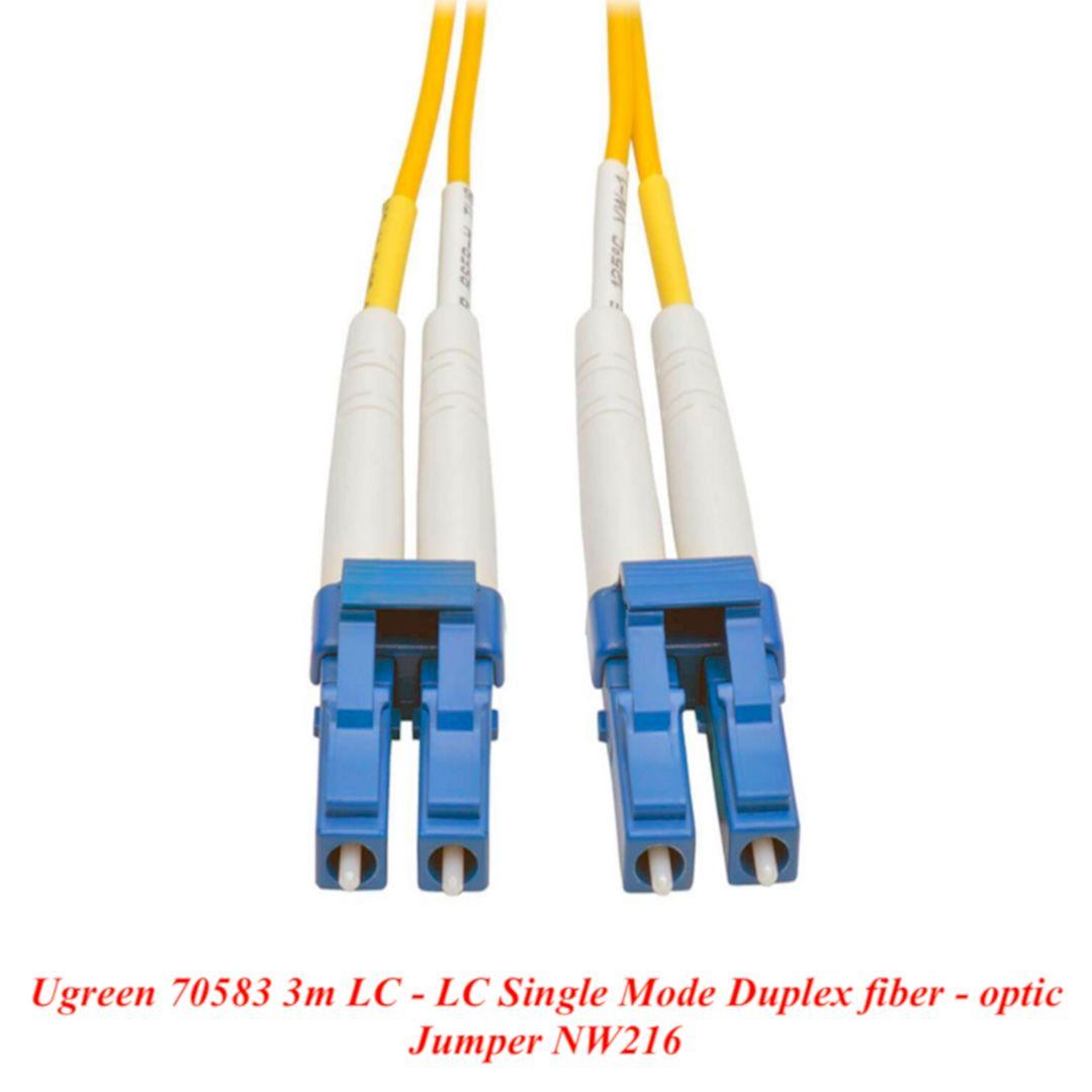 Ugreen UG70583NW216TK 3M LC-LC Màu vàng Cáp nhảy quang Single mode Duplex Fiber - HÀNG CHÍNH HÃNG