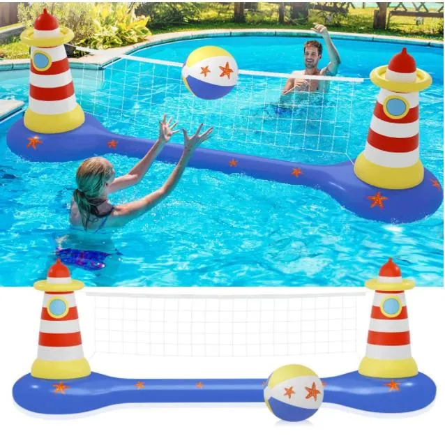 Bộ Phao Bóng Chuyền Hồ Bơi Cho Gia Đình Volleyball Water Game (Big Size) 300x70x95cm