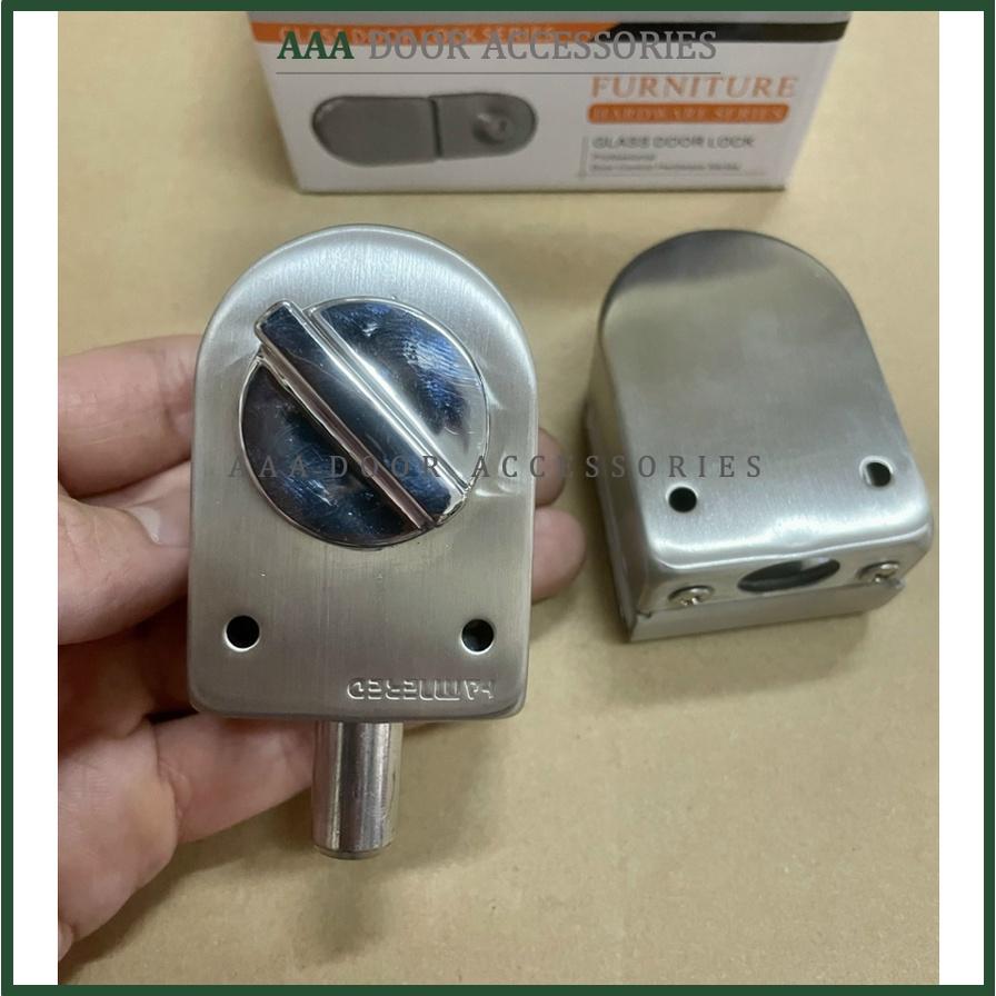 Chốt cửa kính cường lực không cần khoan kính Hammerd