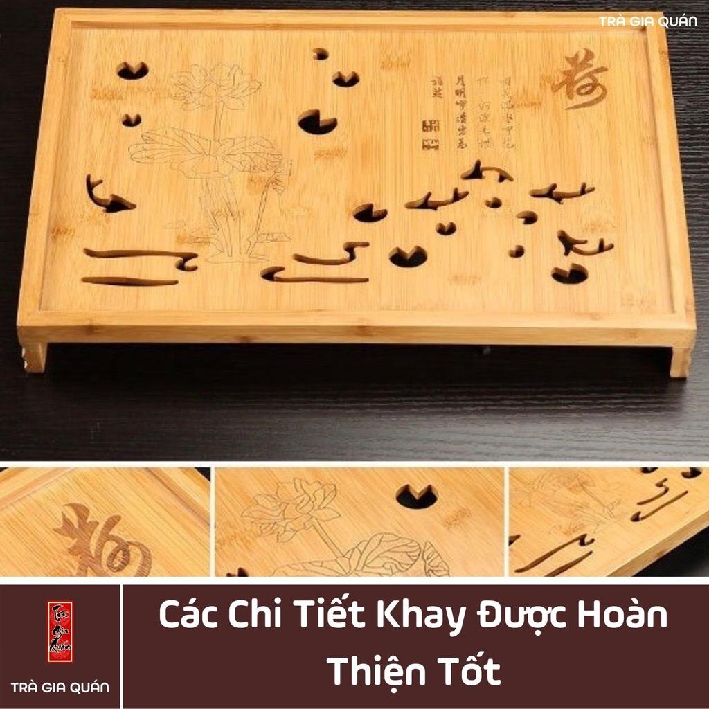 Khay Trà Tre Cao Cấp Chữ Nhật Lớn Kích Thước 52*32*5 KT 38