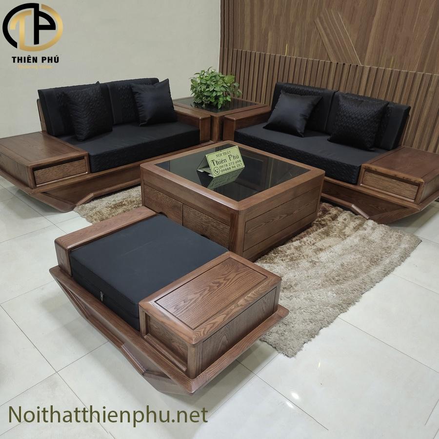 Hàng Kỹ - Sofa Văng Thuyền Gỗ Sồi Cao Cấp Mã TP-178 Giá Tại Xưởng