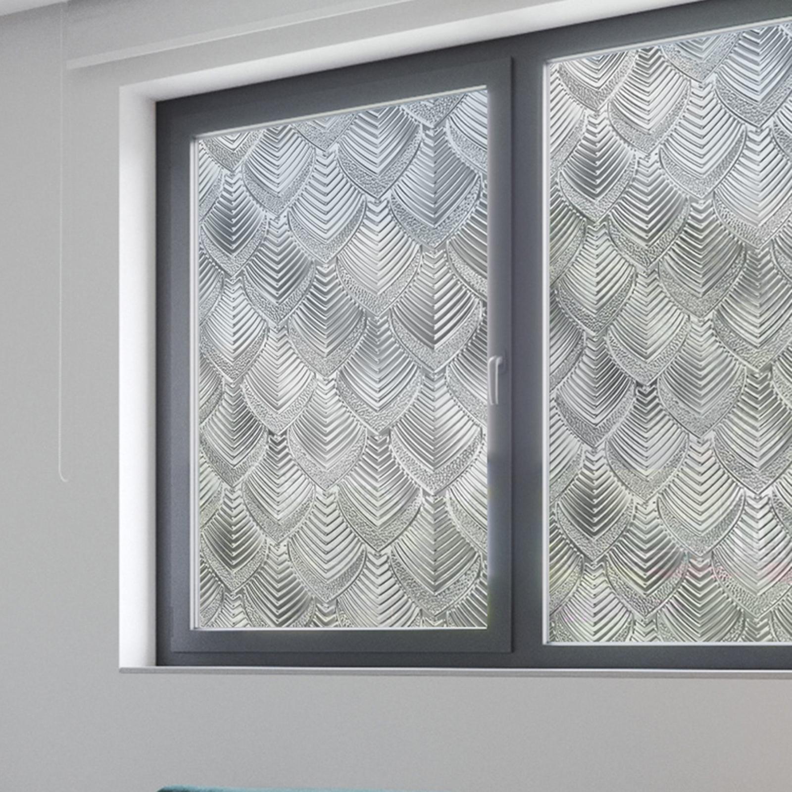 3D Privacy Window Film Static Cling Decorative Frosted Stained for Home Decor Kitchen