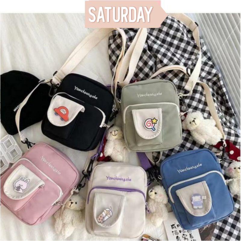 Túi đeo chéo mini phối màu thời trang dành cho nữ tặng kèm sticker TA081