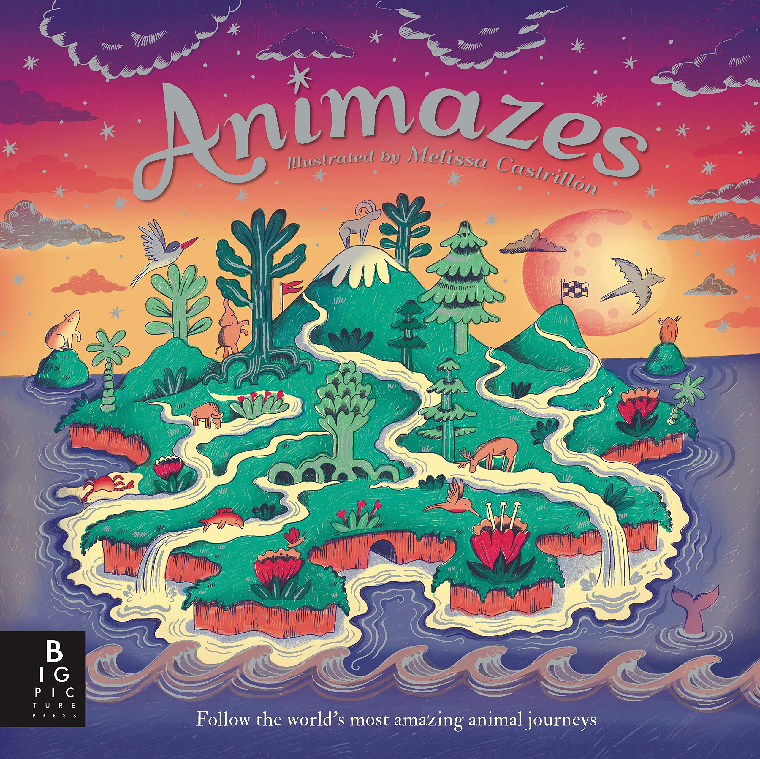 Sách Animazes - Sách Khám Phá Thế Giới Động Vật Bằng Hình Ảnh Sinh Động, Phù Hợp Với Trẻ Từ Mẫu Giáo - Á Châu Books, Bìa Cứng, In Màu