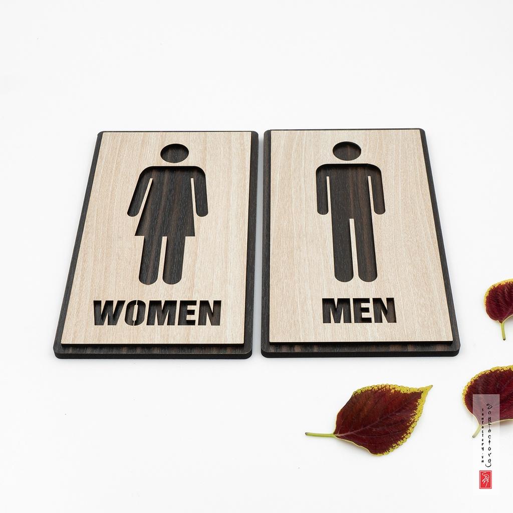 Cặp bảng Women Men dán cửa chỉ dẫn nhà vệ sinh nam nữ mẫu SAN-TL09