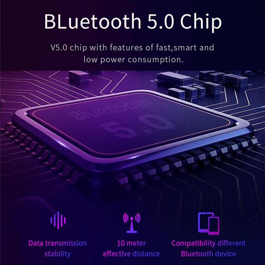True Wireless Earphones with Charging Case, Bluetooth 5.0 Touch Control Earbuds, HD Stereo Sound, Noise Cancelling Microphones