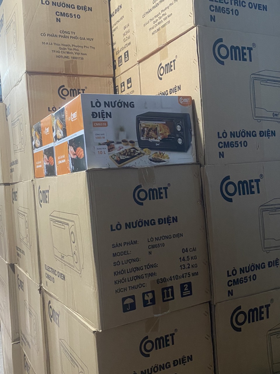 Lò Nướng Điện Đa Năng Comet CM6510 - Đen - Hàng Chính Hãng