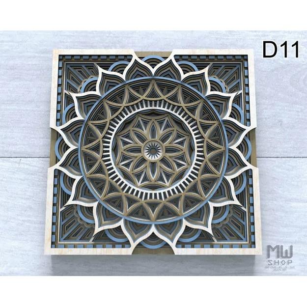 Tranh gỗ nhiều lớp Mandala Mẫu 11