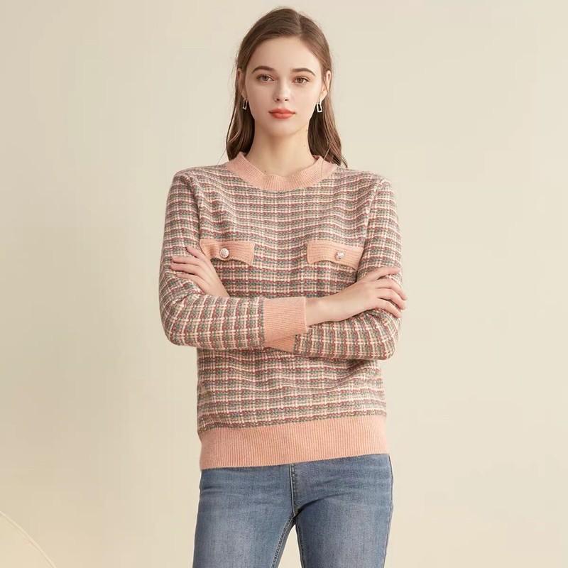 Áo len kẻ nữ Quảng Châu