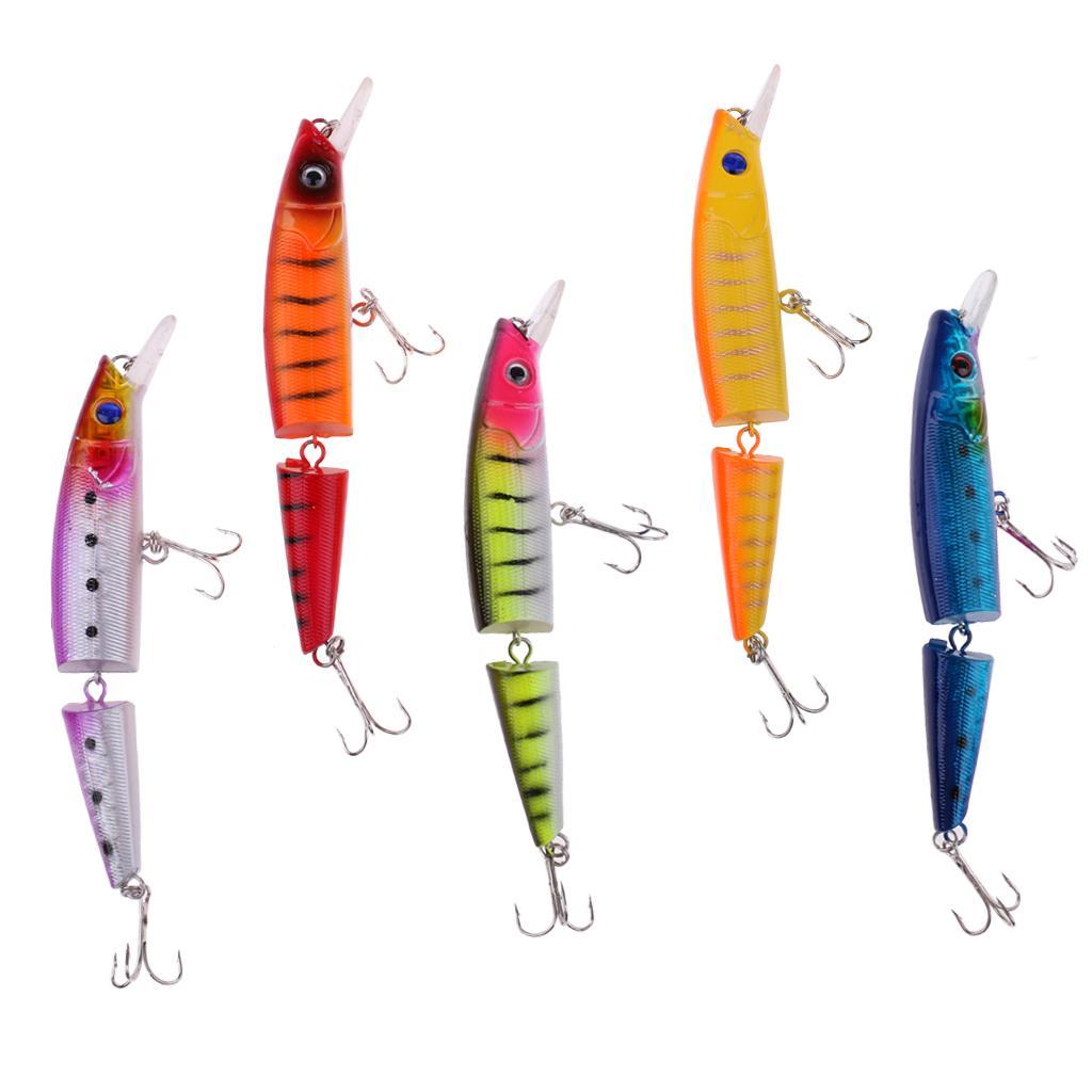 2 Segment Fishing Lure Swimbait Crank Baits Hard Bait Fishing Hooks Tackle