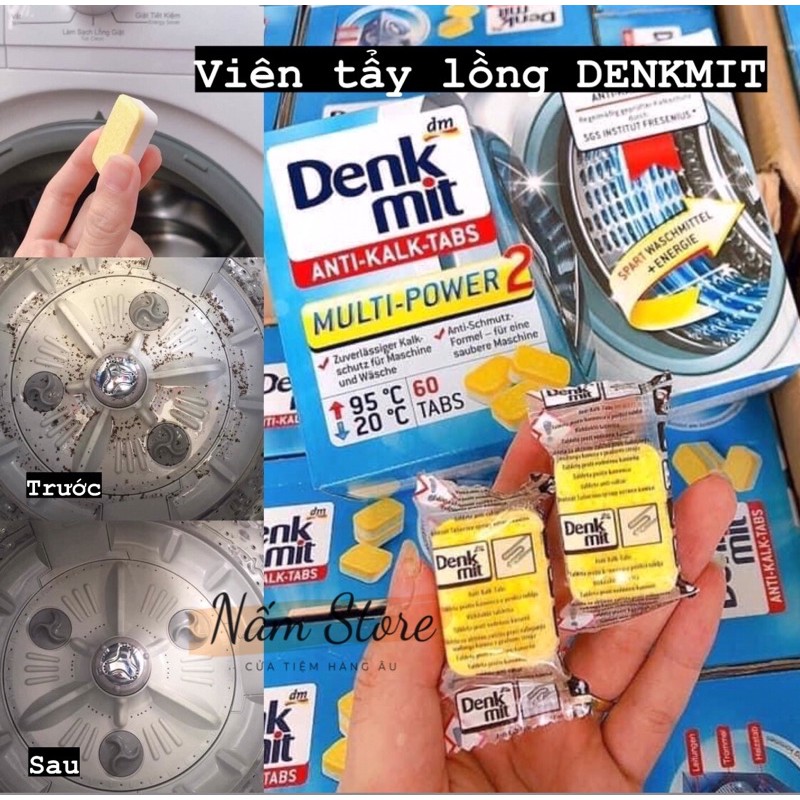 Viên tẩy rửa vệ sinh lồng máy giặt Denkmit
