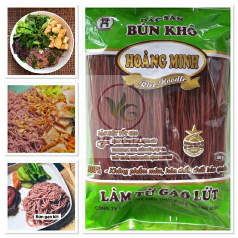 BÚN gạo lứt đỏ Hoàng Minh Eatclean/Gym/Ănkiêng gói 500g