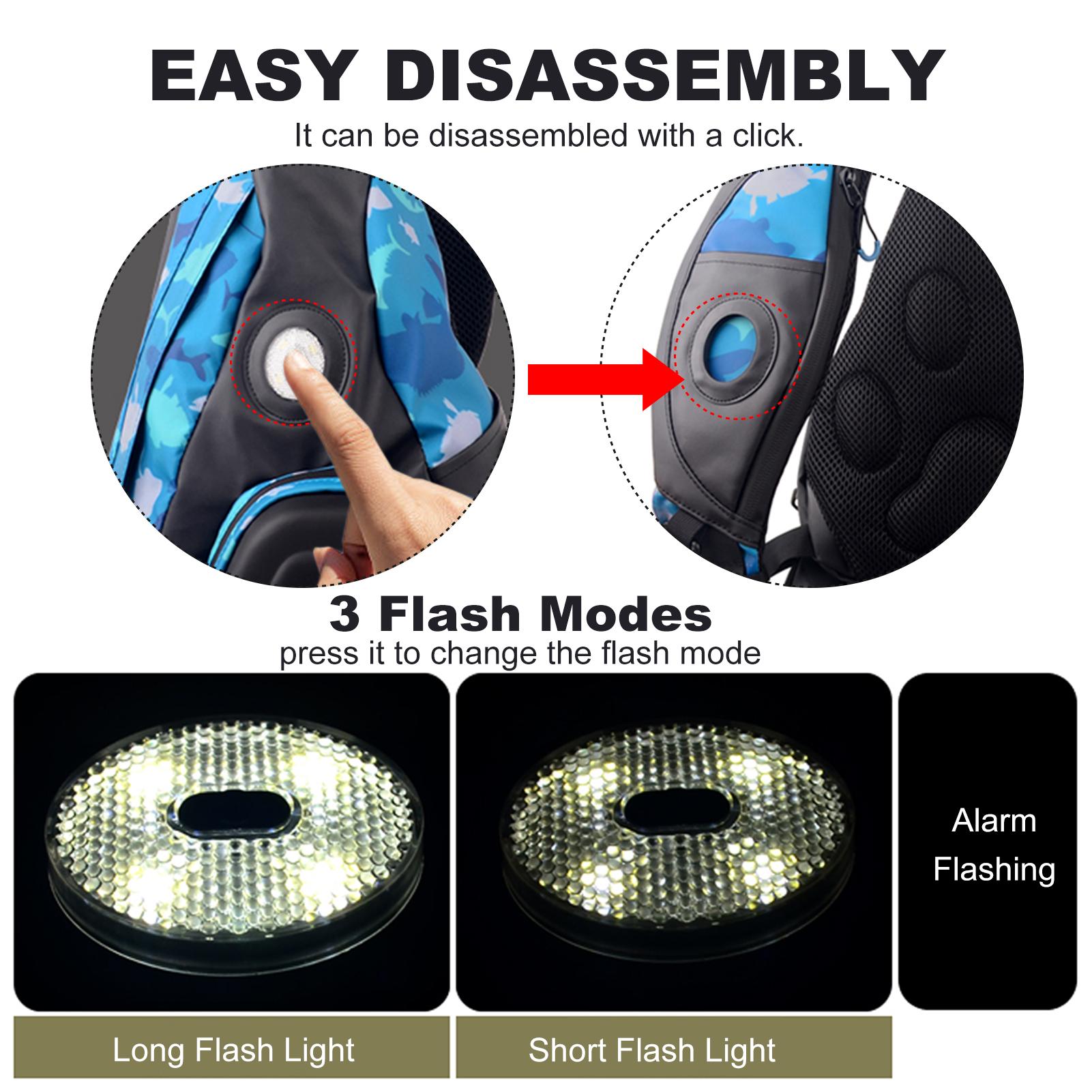 Single Shoulder Bag Fishing Tackle Bag Outdoor Shoulder Storage Bag Fishing Gear Bag with 2 Bait Boxes LED Warning Light