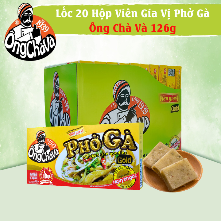 Lốc 20 Hộp Viên Gia Vị Phở Gà Gold Ông Chà Và 126g