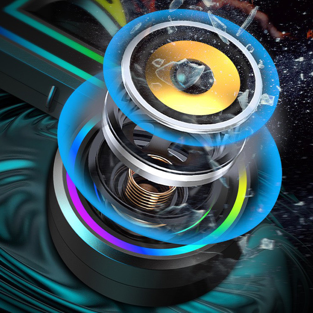 Loa Bluetooth Di Động Nốt Nhạc FT Có Led RGB Nổi Bật Thiết Kế Nhỏ Gọn Hiện Đại Hỗ Trợ Cổng kết nối Thẻ TF, AUX + Tai nghe chụp tai cao cấp
