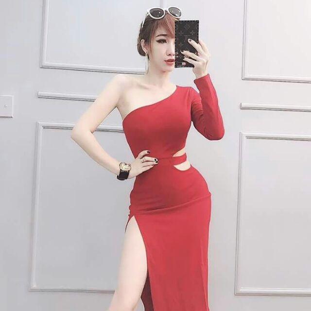 Đầm lệch vai hở eo sexy