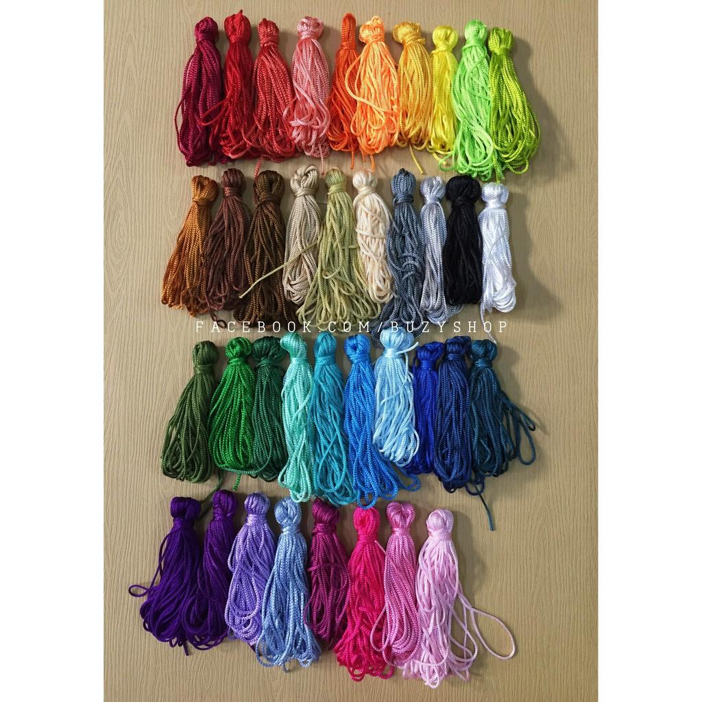 (bó 6m-6m5) (mã số 1-19) dây cotton thắt vòng 1mm [nguyên liệu thủ công