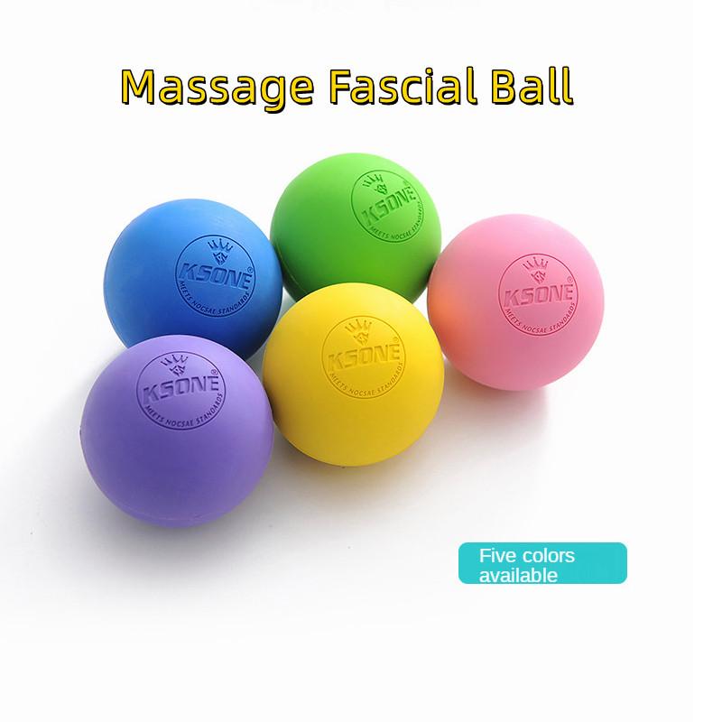 Cao su fascia massage bóng yoga tập thể dục cơ bắp thư giãn giảm đau lacrosse massage bóng di động vật lý trị liệu bóng Color: Red 6.3cm
