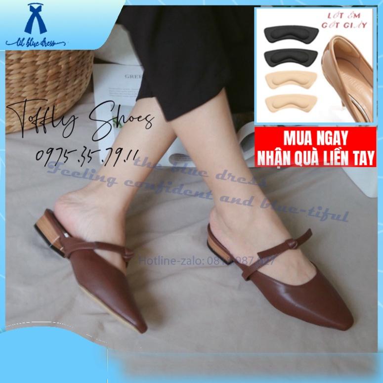 QUẢNG CHÂU Giày sục (Mules)/ Dép sục mũi vuông 2cm có thêm bigsize 40 41 42 cho nàng