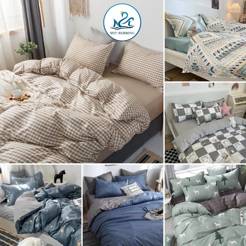 Bộ chăn ga gối Cotton Poly M2T Bedding drap giường Hàn Quốc miễn phí bo chun ga giường bọc đệm