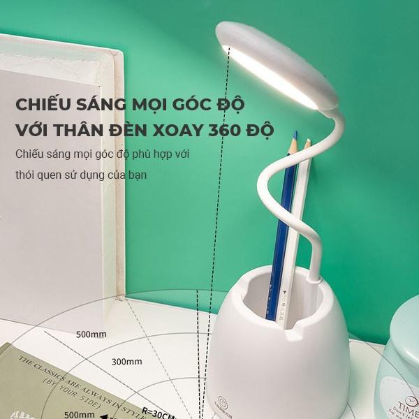 Đèn Học Để Bàn Bảo Vệ Mắt Cảm Ứng 3 Mức Ánh Sáng Hỗ Trợ Chống Cận, Có Pin Tích Điện, Đèn Bàn Học Led Đọc Sách, Làm Việc