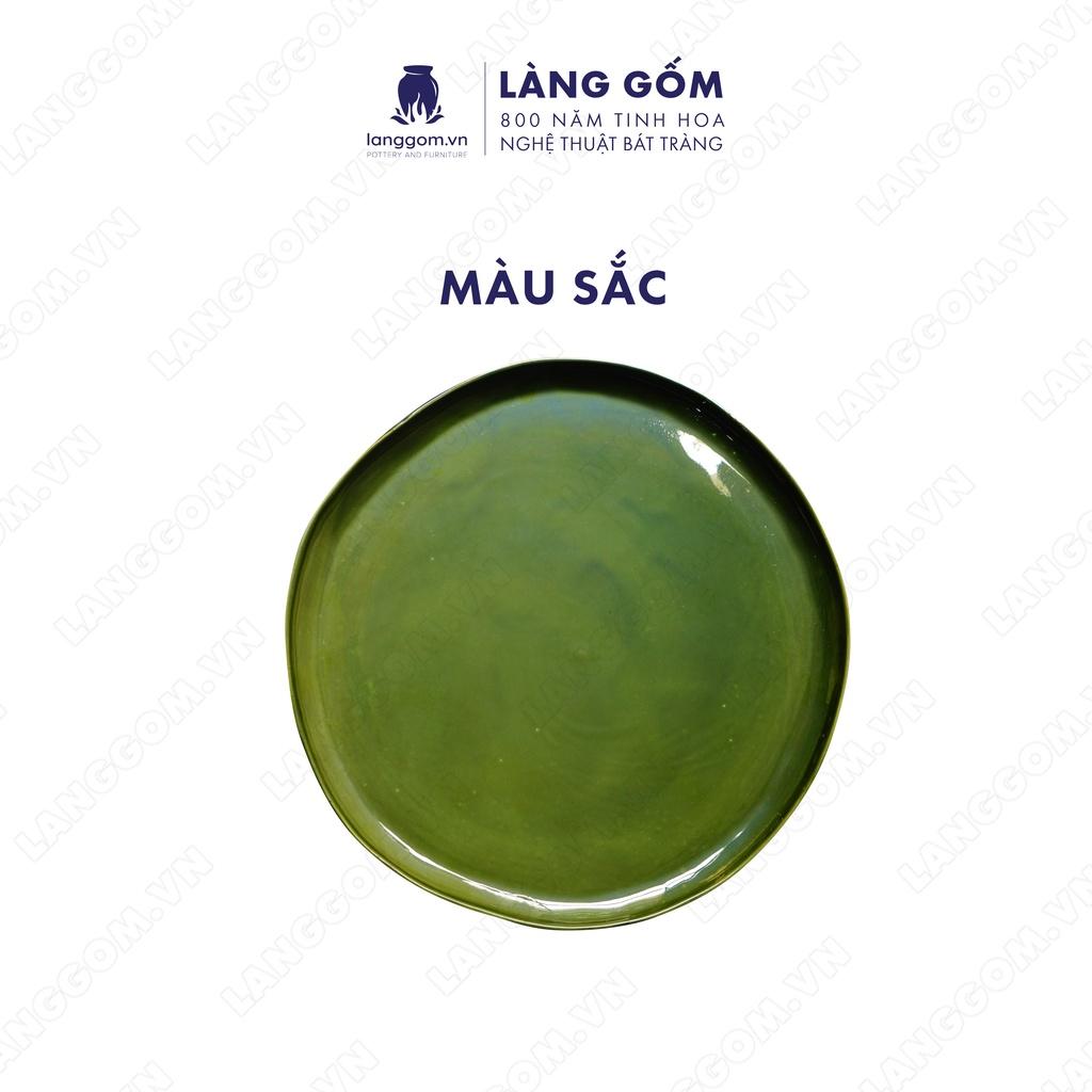 Đĩa méo - Men mát - Gốm sứ Bát Tràng - langgom.vn