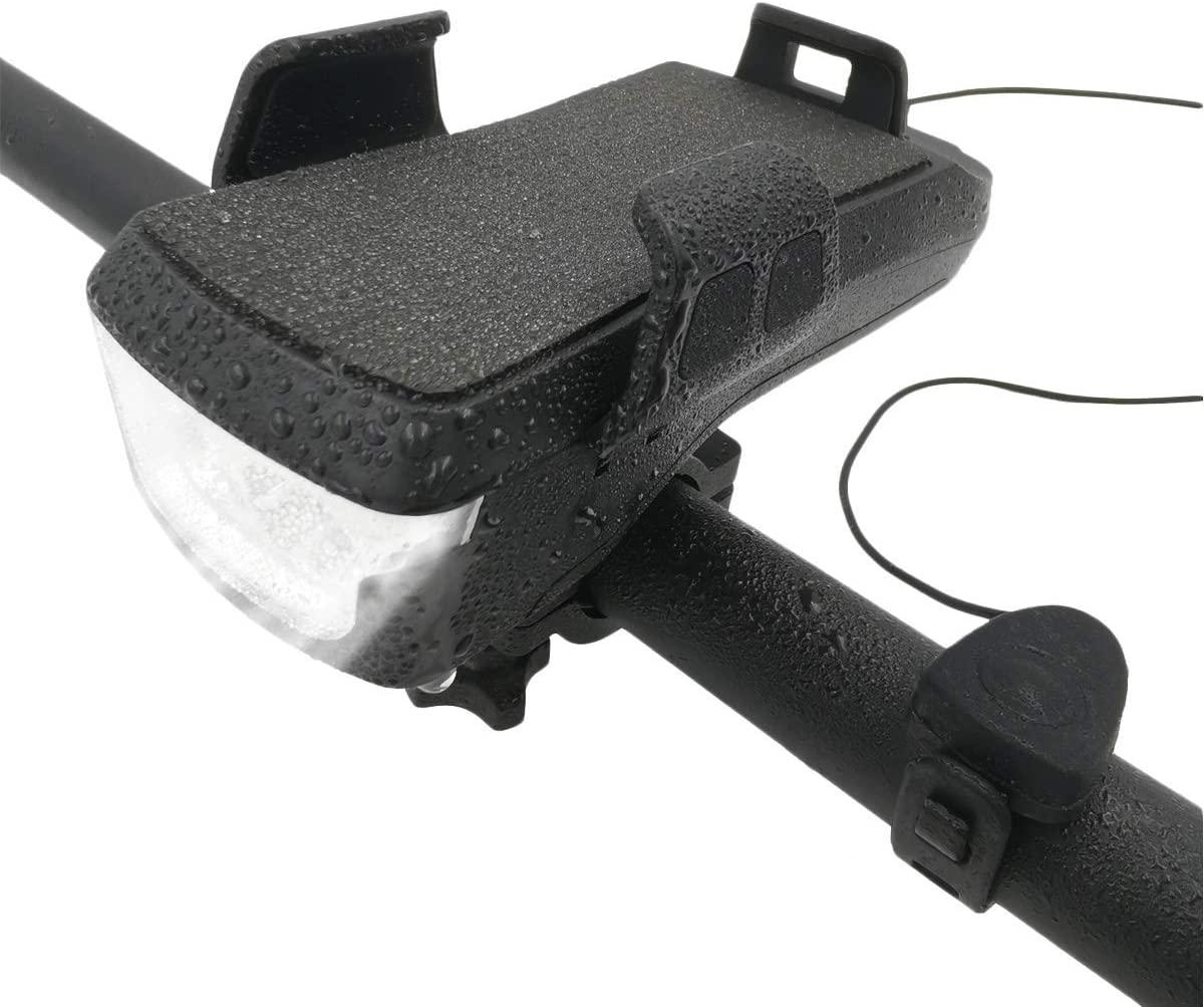 Đèn pha LED dành cho xe đạp với Pin năng lượng mặt trời, Còi và Giá đỡ điện thoại