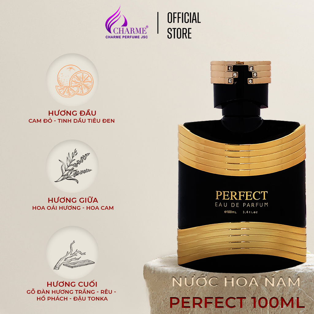 Nước Hoa Nam Cao Cấp GOOD CHARME PERFECT 100ml Lưu Hương Lâu Nam Tính, Sang Trọng_Nước Hoa Chính Hãng