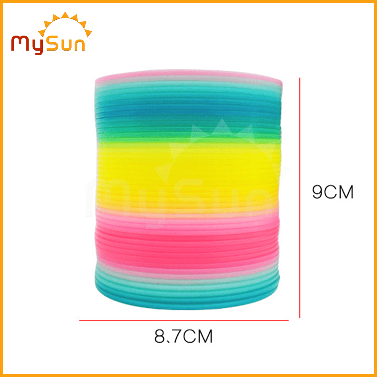 Đồ chơi lò xo cầu vồng mini vòng tròn ma thuật nhún nhảy sắc màu cho bé MySun