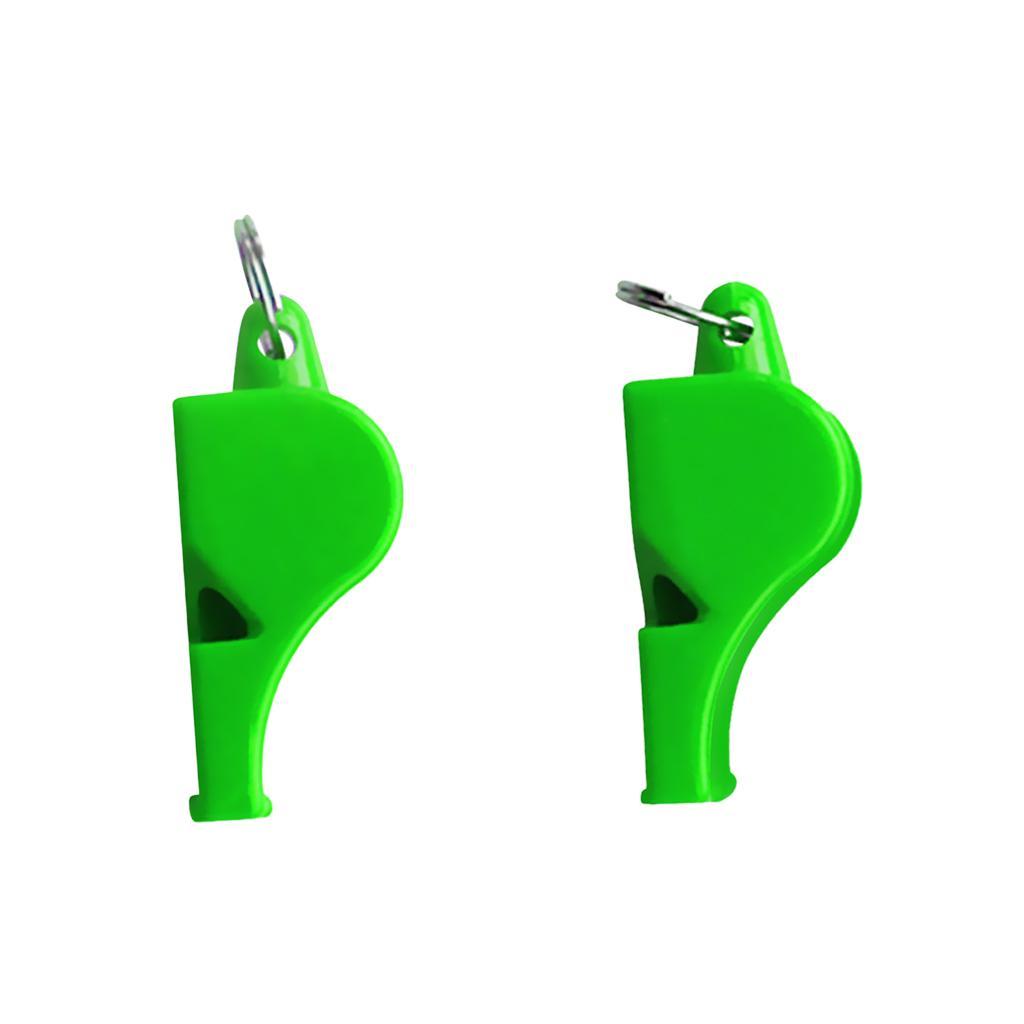 2-5pack Emergency Survival Plastic Whistle Marine Safety Camping Boating green