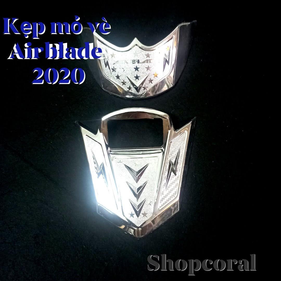 KẸP MỎ VÈ AIR BLADE 2020 NHỰA XI SÁNG BÓNG