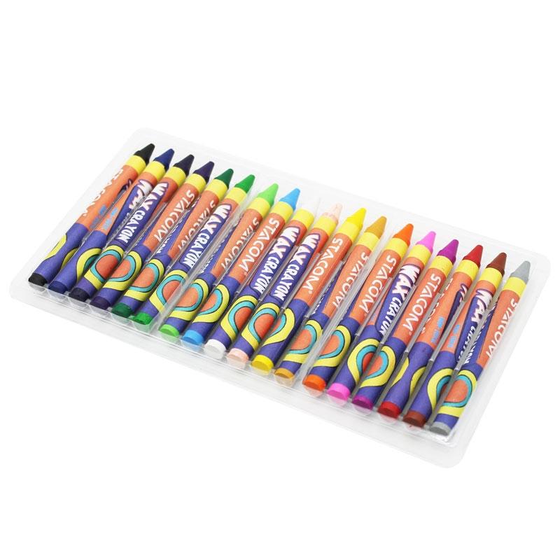 Hộp 18 Bút Sáp Màu Wax Crayon - Stacom CR018W