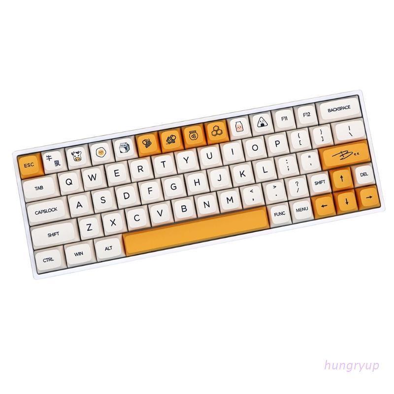 Bộ nút bàn phím XDA Profile Custom Bee PBT Dye thích hợp cho GK61 SK61 TKL87 108