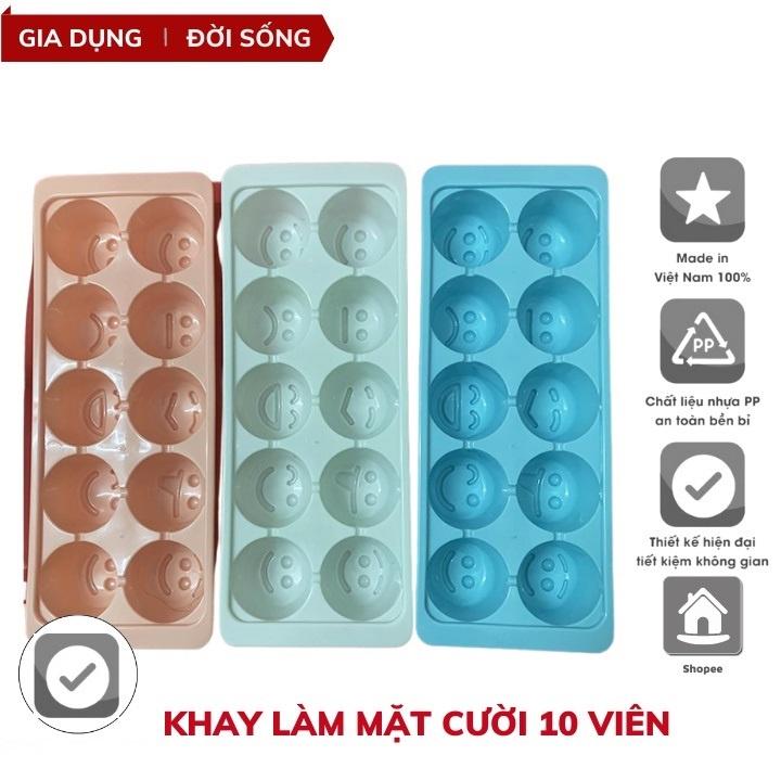 Khay Đá Mặt Cười 10 Viên Nhựa Dẻo 6925