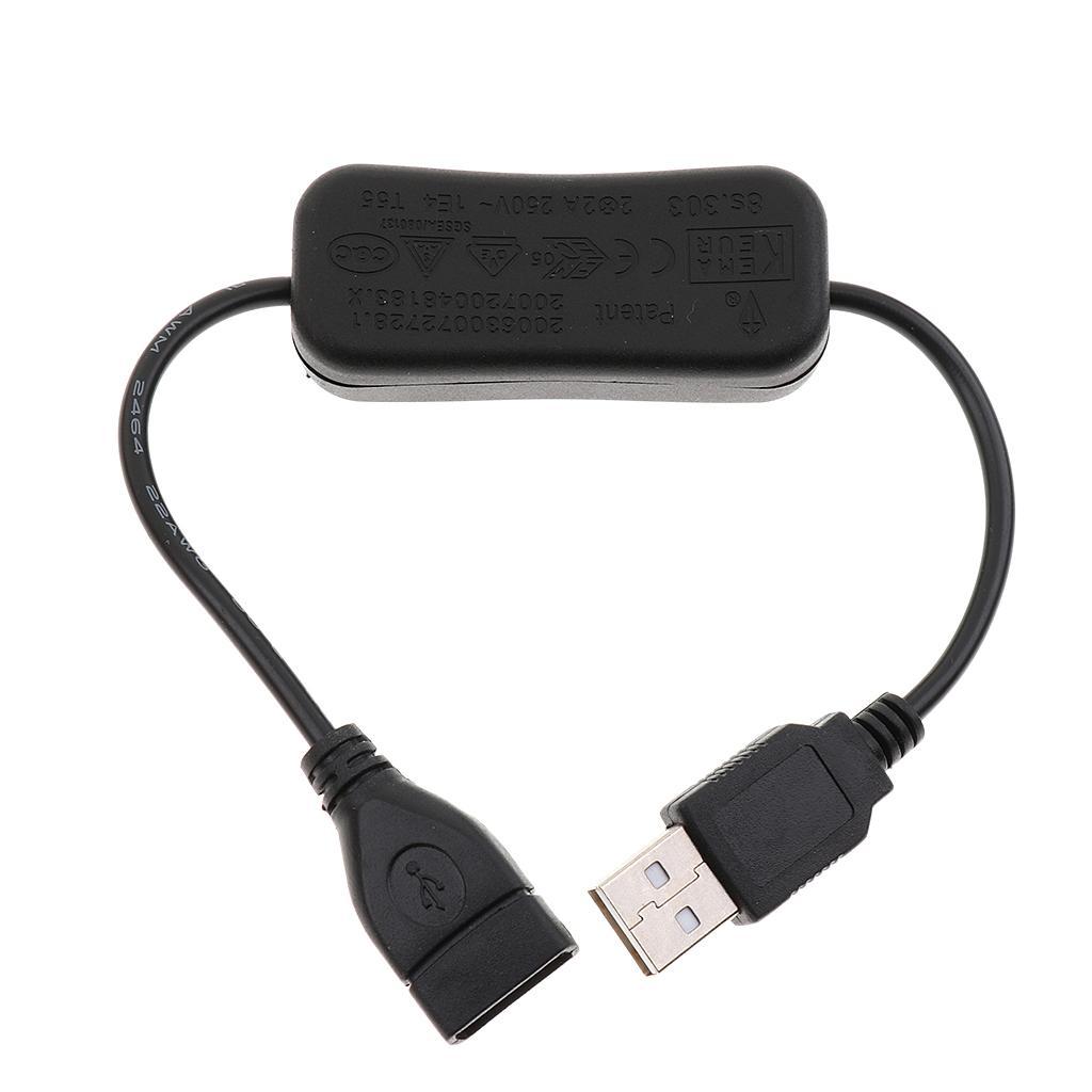 USB Cable With ON/OFF Switch Toggle Power Control Extension Cord for LED