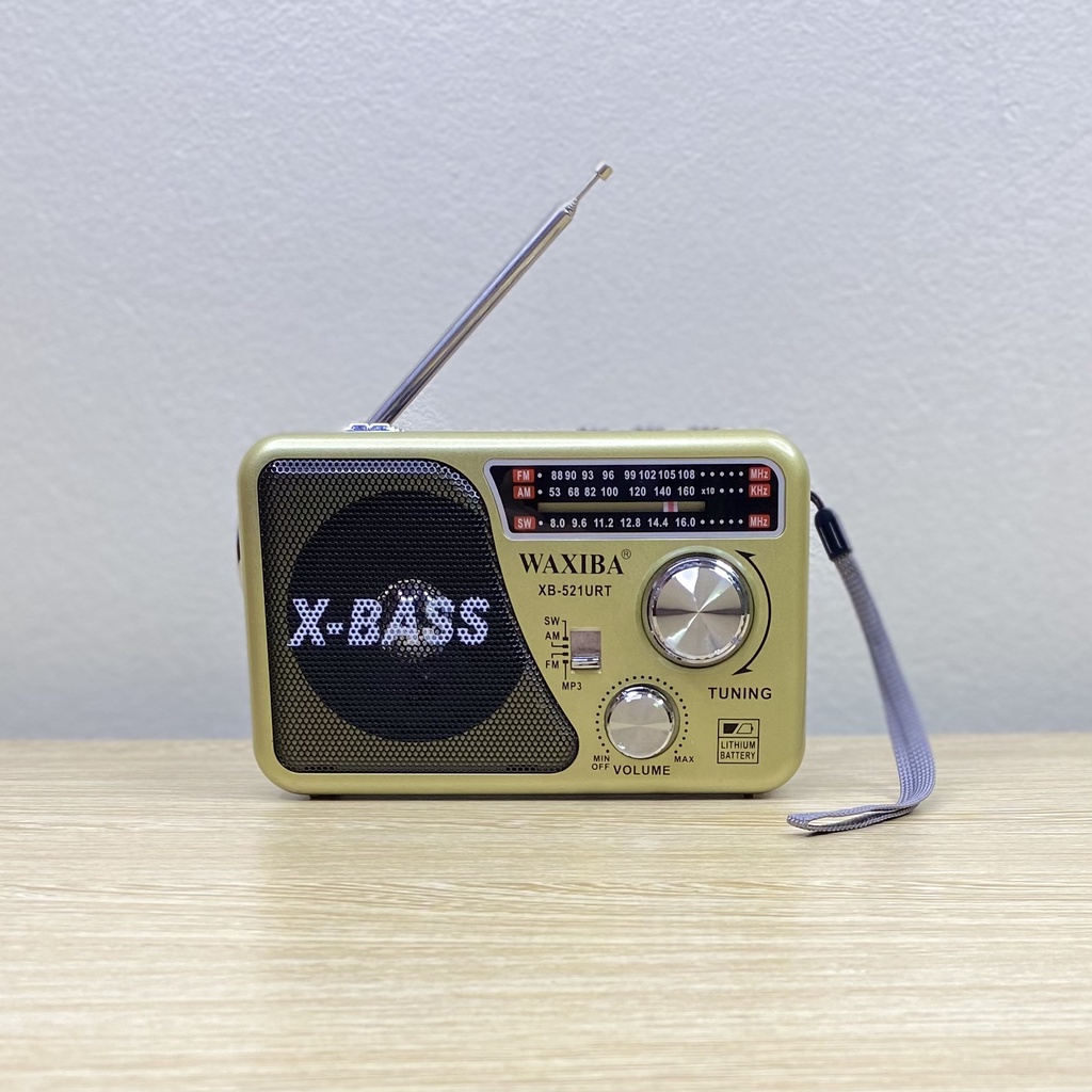 Đài USB THẺ NHỚ NGHE NHẠC DAICAT DC-521URT RADIO AMFMSW LOA TO X-BASS CÓ ĐÈN PIN LED GIAO MÀU NGẪU NHIÊN Kèm Dây Sạc 1 PIN Loa Siêu Lớn Đa Năng Sang Trọng Chất Lượng Tốt Mẫu Mới Nhất Đài Phát Thanh Quà Tặng Cho Người Thân Yêu Cao Tuổi HÀNG CHÍNH HÃNG