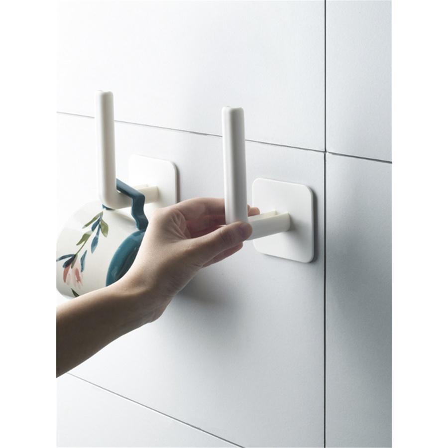 1Pc Kitchen Self-adhesive Accessories Under Cabinet Paper Roll Rack Towel Holder Tissue Hanger Storage Rack for Bathroom Toilet